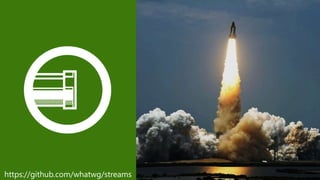 https://github.com/whatwg/streams

 