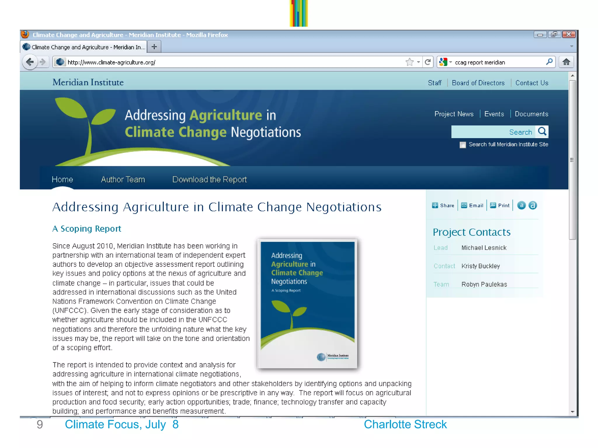 9Climate Focus, July 8Charlotte Streck  