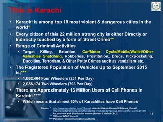 Street crimes in Karachi