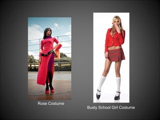 Busty School Girl Costume  Rose Costume 