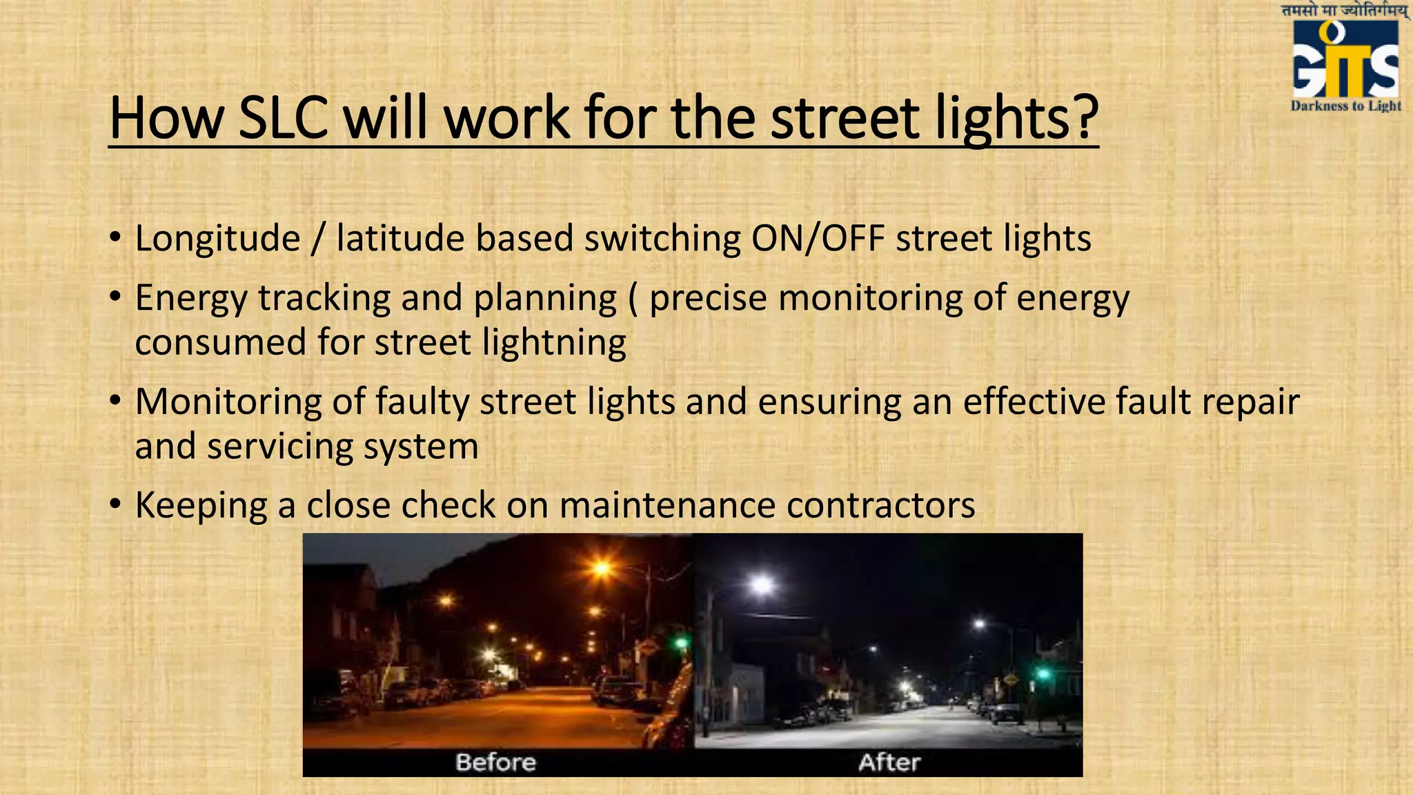 Intelligent Street light monitoring system