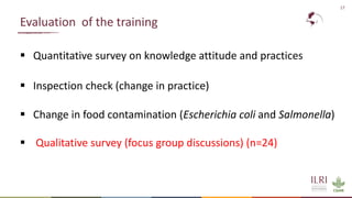 Training of street vendors of ready-to-eat chicken in Ouagadougou on best practices in hygiene using a food safety champion approach