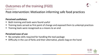 Training of street vendors of ready-to-eat chicken in Ouagadougou on best practices in hygiene using a food safety champion approach