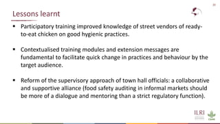 Training of street vendors of ready-to-eat chicken in Ouagadougou on best practices in hygiene using a food safety champion approach