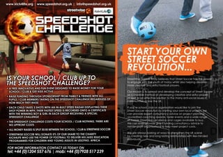 StreetWise Soccer brochure