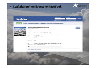 4. Logística online: Evento en facebook
 