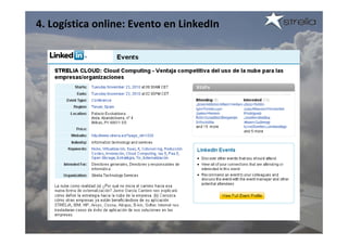 4. Logística online: Evento en LinkedIn
 