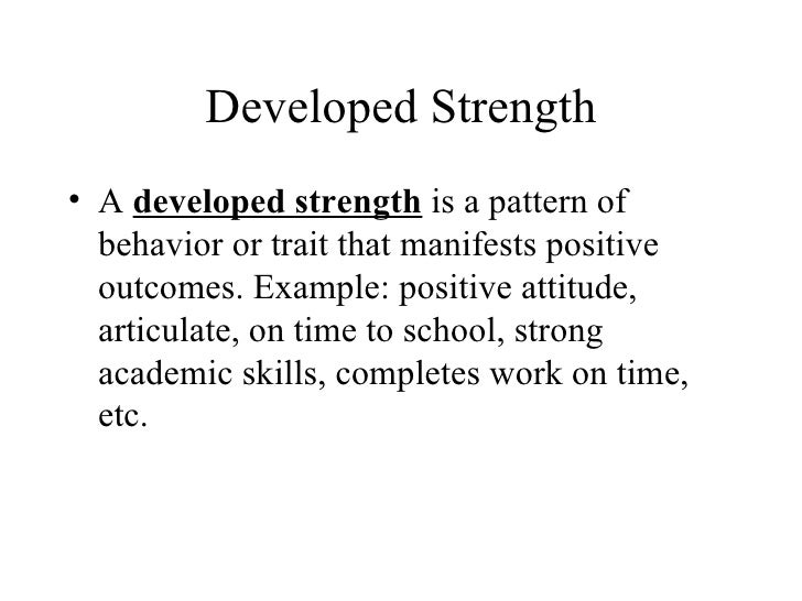Strength based approach