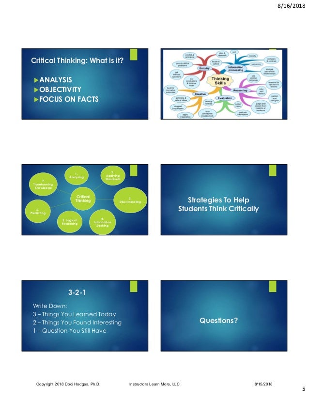 Powerpoint on critical thinking skills picture