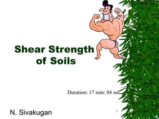 1 
Shear Strength 
of Soils 
N. Sivakugan 
Duration: 17 min: 04 sec 
 
