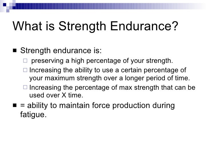 Endurance Training