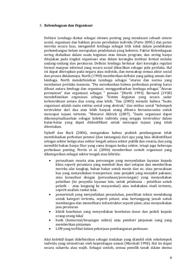 Organisasi dan Kelembagaan