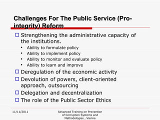 Strengthening integrity in the public sector | PPT