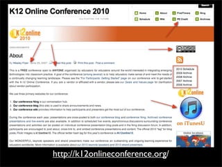 http://k12onlineconference.org/
 