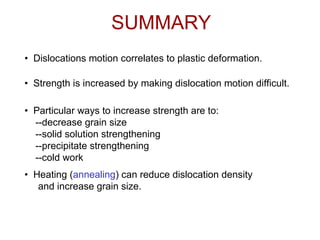 Dislocations and Strengthening Mechanisms in Materials Science ...