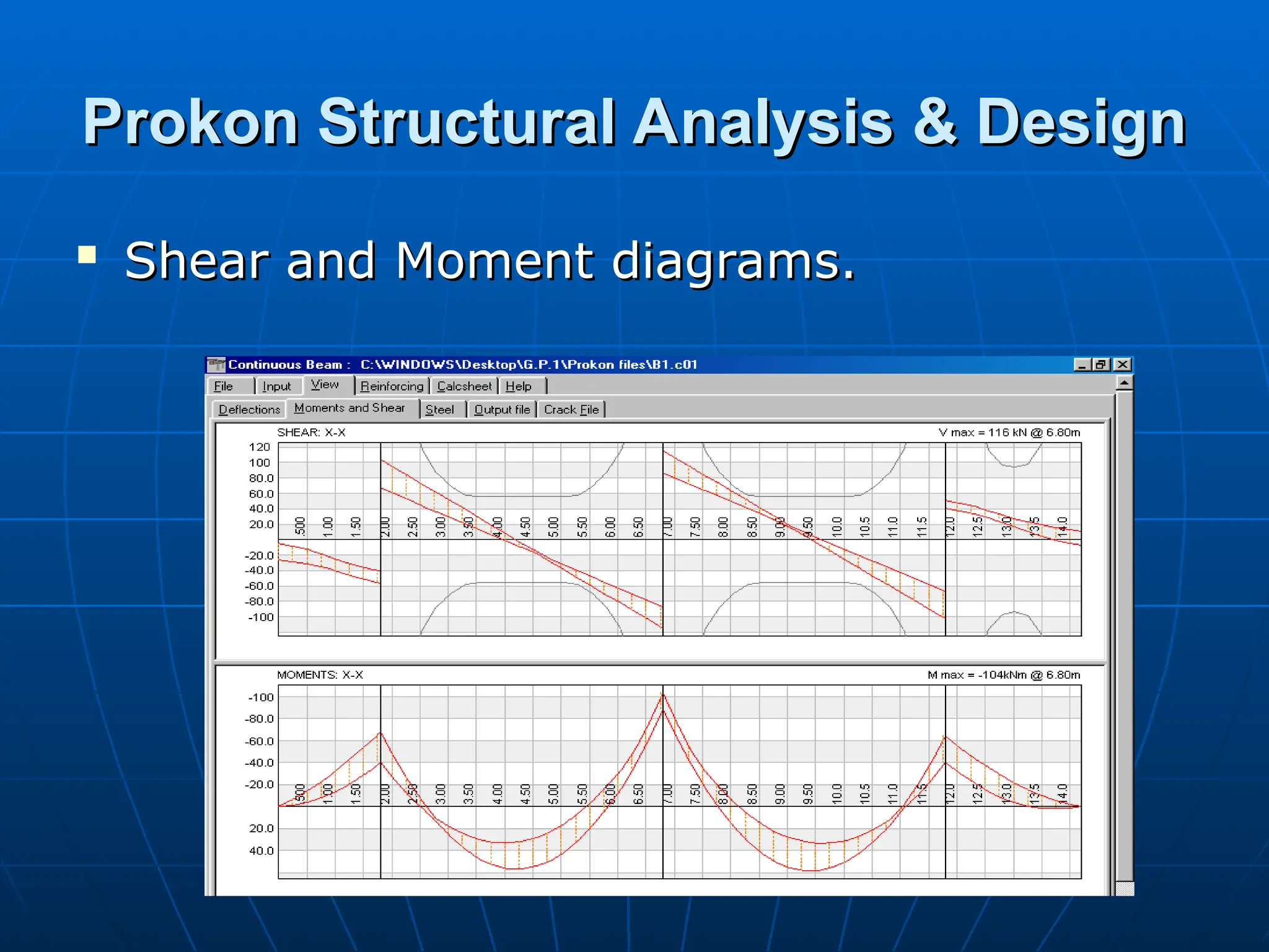 Prokon Structural Analysis & Design
Prokon Structural Analysis & Design

Shear and Moment diagrams
Shear and Moment diagrams.
.
 