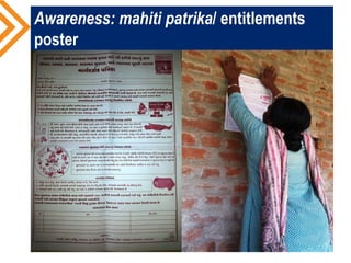 Awareness: mahiti patrika/ entitlements
poster
 