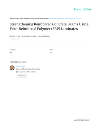 Strengthening reinforced concrete beams using fiber | PDF