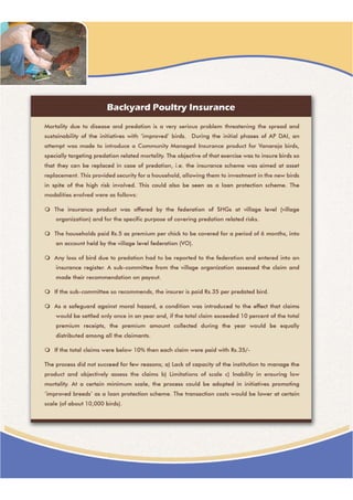 Strengthening the Backyard Poultry. Experiences of AP Drough Adaptation Initiative (AP DAI)