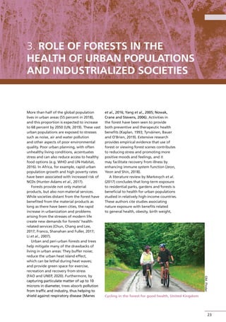 Strengthening the forest–health–nutrition nexus.