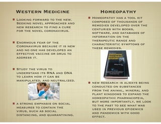 Western Medicine Homeopathy
Looking forward to the new.
Seeking novel approaches and
new research to find a cure
for the n...