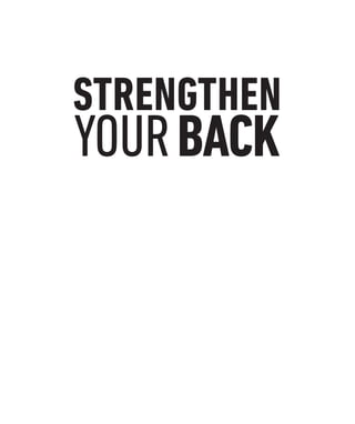 Strengthen your back exercises to build a better back and improve your ...