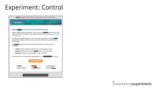 Experiment: Control
 