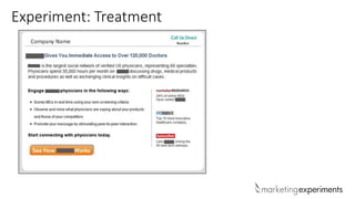 Experiment: Treatment
 