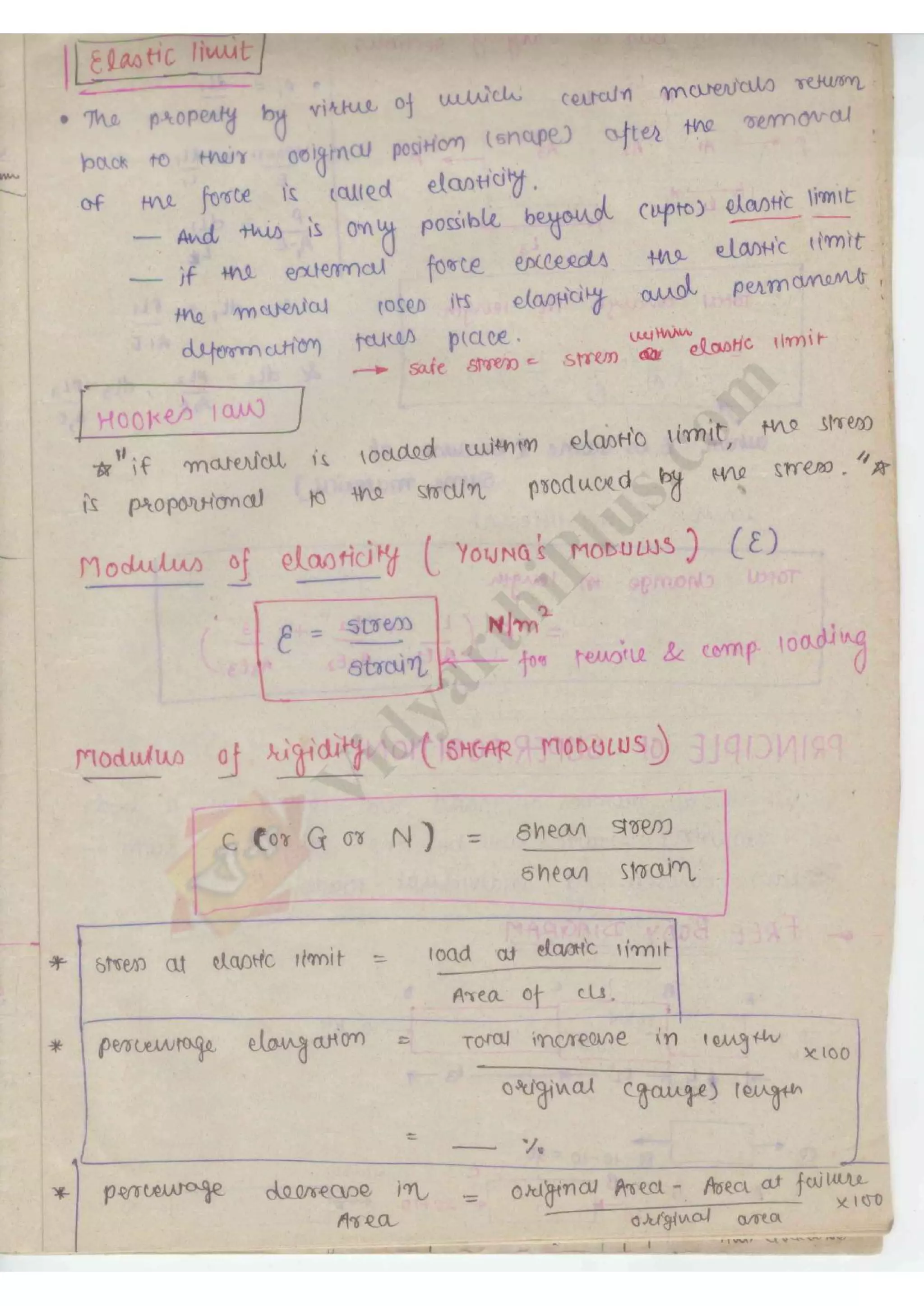 Strength of Material 1 (SOM) Mechanical Engineering Handwritten classes ...