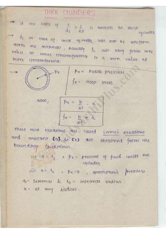 Strength of Material 1 (SOM) Mechanical Engineering Handwritten classes