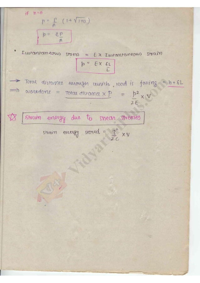 Strength of Material 1 (SOM) Mechanical Engineering Handwritten classes