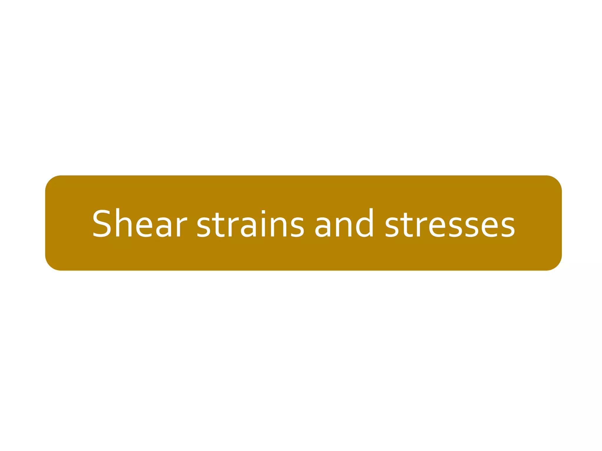 Shear strains and stresses

Vijay Gupta: An Introduction to Mechanics of Materials, Narosa, 2013

 