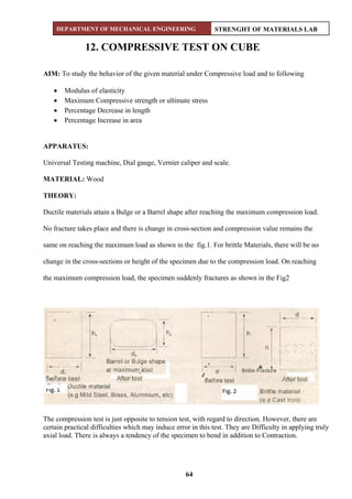 Strength of Materials Lab Manual Strength of Materials Lab ...