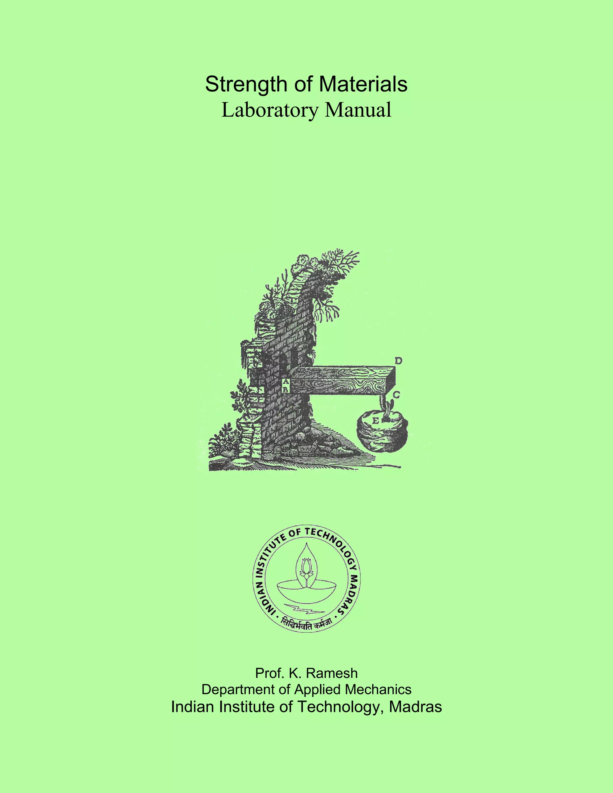 Strength of materials laboratory manual PDF