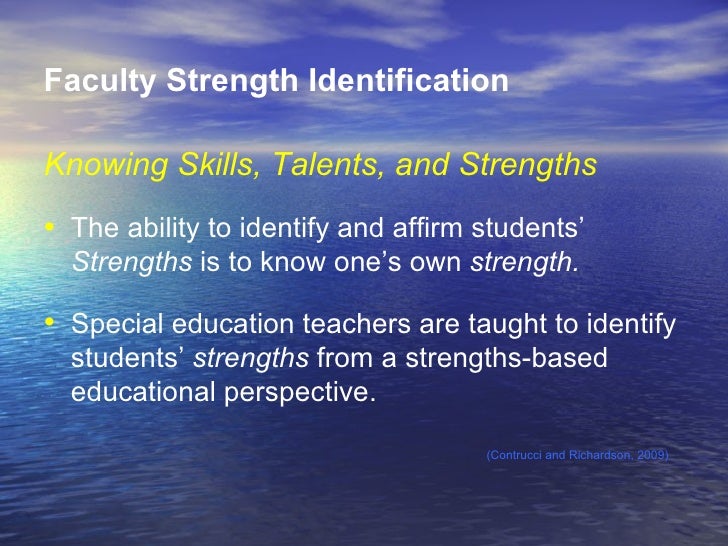Strengths basd education impact on students with disabilities