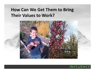 How Can We Get Them to Bring 
Their Values to Work?
 