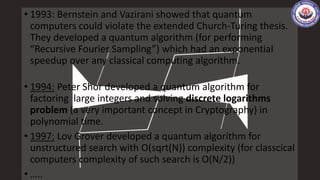 Strengths and limitations of quantum computing | PPTX