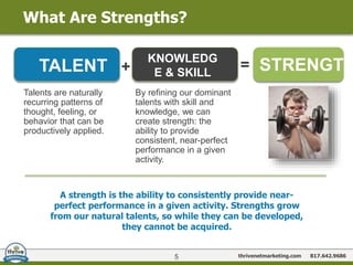 Strengths Finder Training | PPTX