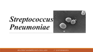 Streptococcus
Pneumoniae
BEATRIZ RODRÍGUEZ COLLAZO 1º ENFERMERÍA
 