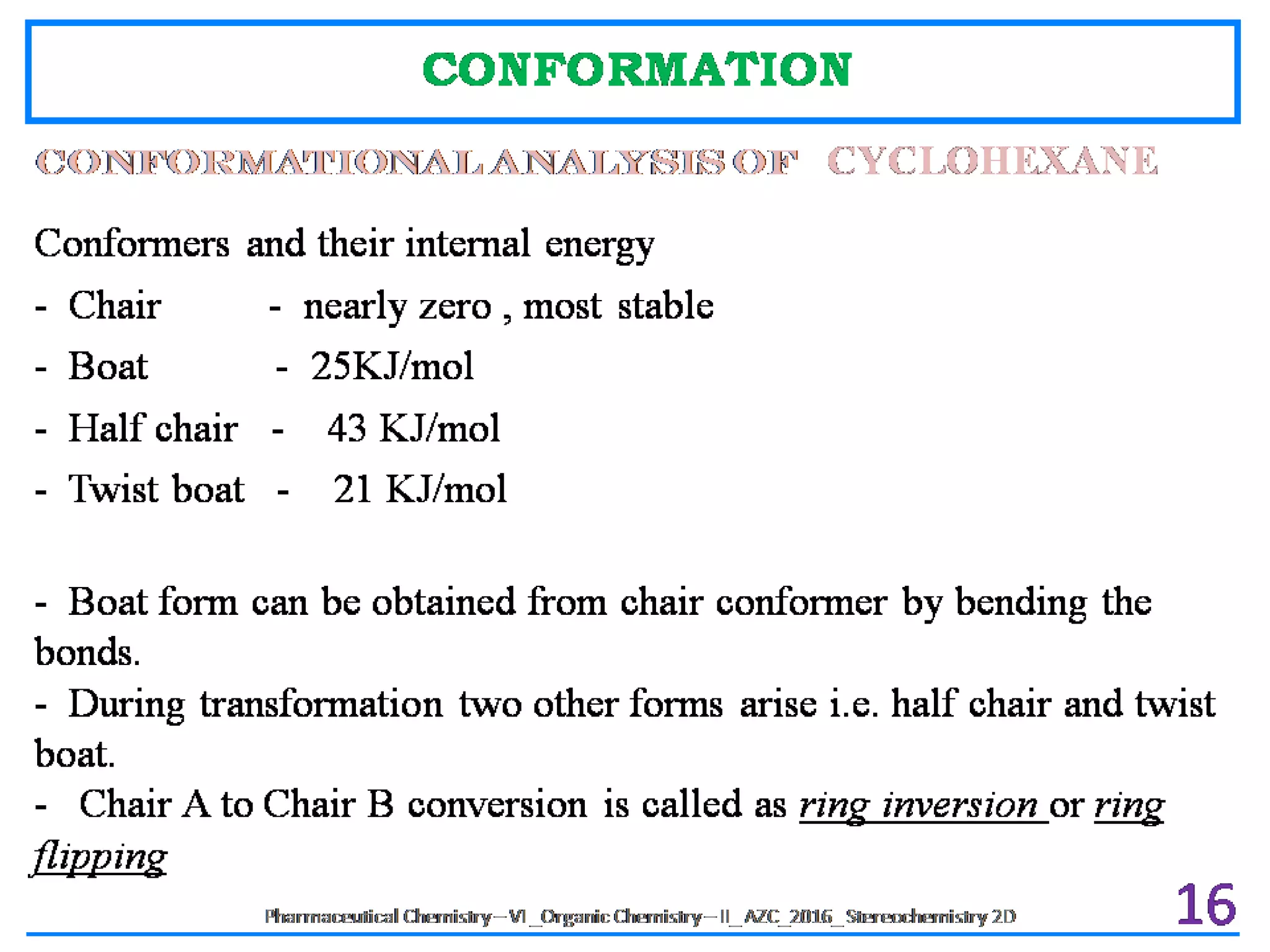 Conformational isomers