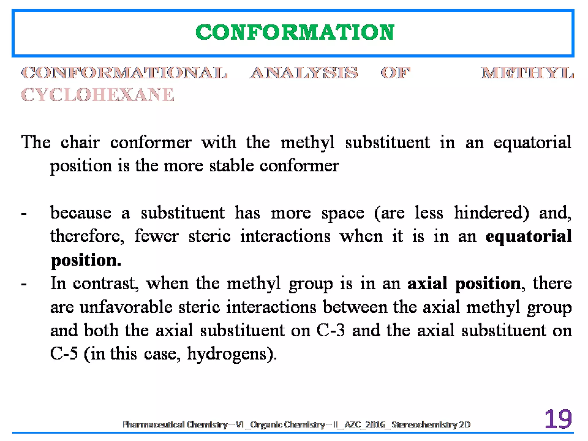 Conformational isomers