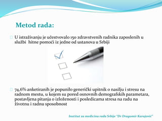 Metod Rada Stres na radu | PPTX