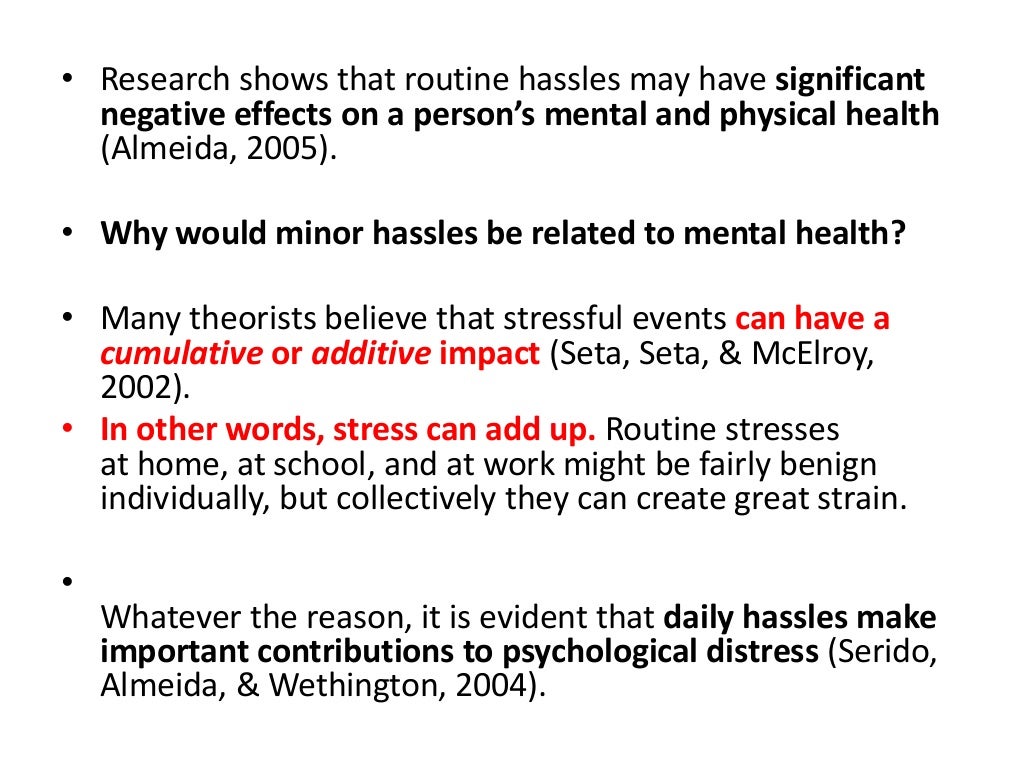 Stress ( The psychology of Adjustment)