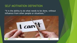 SELF MOTIVATION DEFINITION
“It is the ability to do what needs to be done, without
influence from other people or situations.”
1/27/2017STRESS 35
 