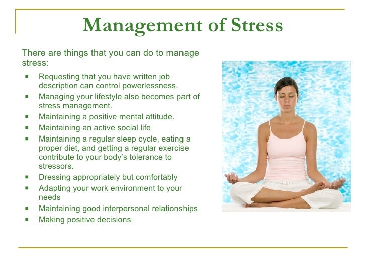 stress management at workplace