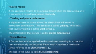 Yield Point Plastic Stress strain curve | PPTX
