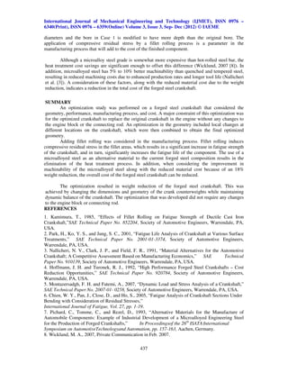 Stress analysis and optimization of crankshaft under dynamic loading 2 ...