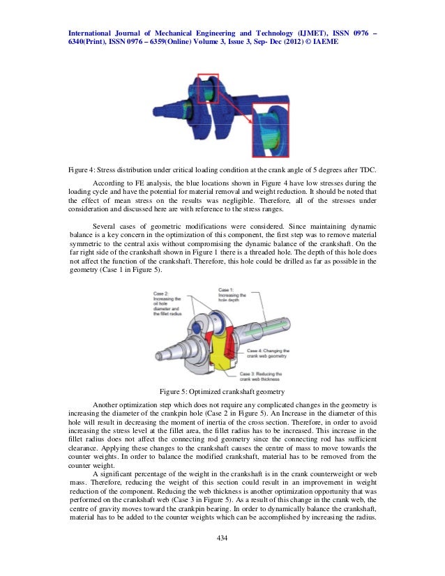 Stress analysis and optimization of crankshaft under dynamic loading 2