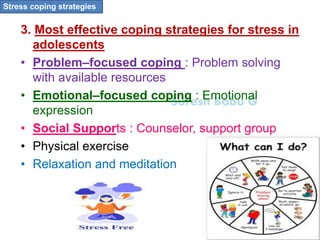 Stress and coping stress - Stress management strategies - Adolescent ...