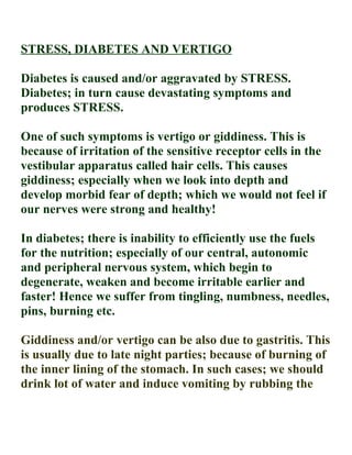 Stress and diabetes__dr_shriniwas_kashalikar